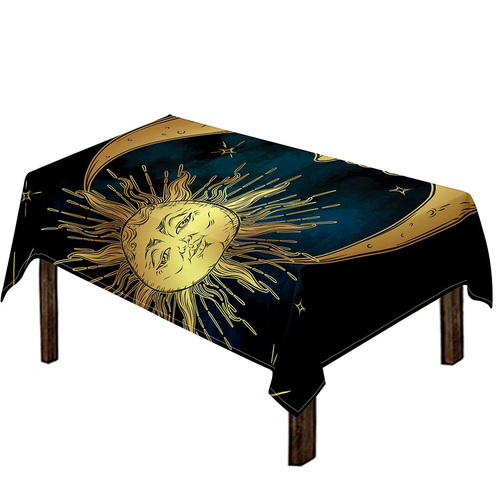 Vintage Sun And Moon Print Tablecloth Kitchen Home Decor Vintage Sun And Moon Print Tablecloth Kitchen Home Decor
