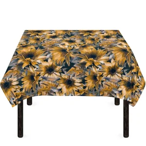 Vintage Sunflower Pattern Print Tablecloth Kitchen Home Decor