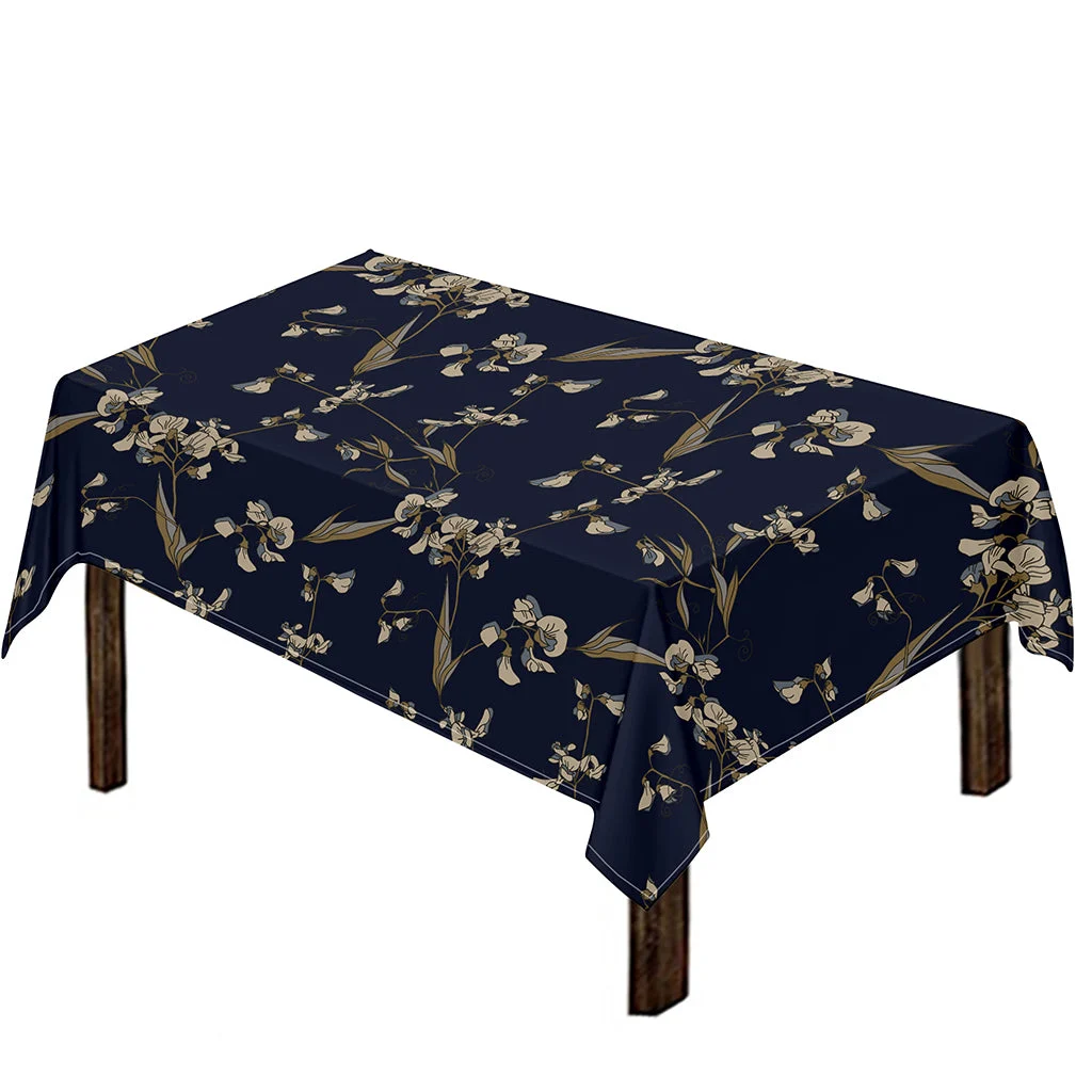 Vintage Sweet Pea Pattern Print Tablecloth Kitchen Home Decor Vintage Sweet Pea Pattern Print Tablecloth Kitchen Home Decor