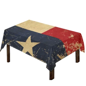 Vintage Texas Flag Print Tablecloth Kitchen Home Decor