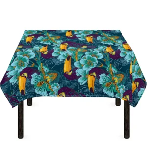 Vintage Toucan Pattern Print Tablecloth Kitchen Home Decor
