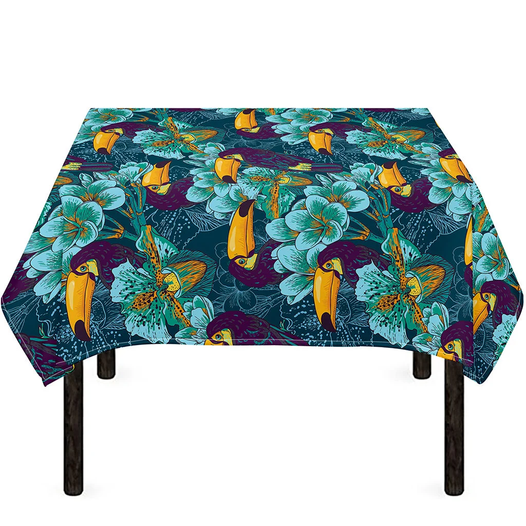 Vintage Toucan Pattern Print Tablecloth Kitchen Home Decor Vintage Toucan Pattern Print Tablecloth Kitchen Home Decor