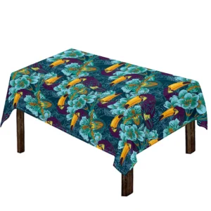 Vintage Toucan Pattern Print Tablecloth Kitchen Home Decor