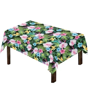 Vintage Tropical Jungle Hawaiian Print Tablecloth Kitchen Home Decor