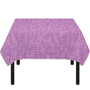 Violet Knitted Pattern Print Tablecloth Kitchen Home Decor