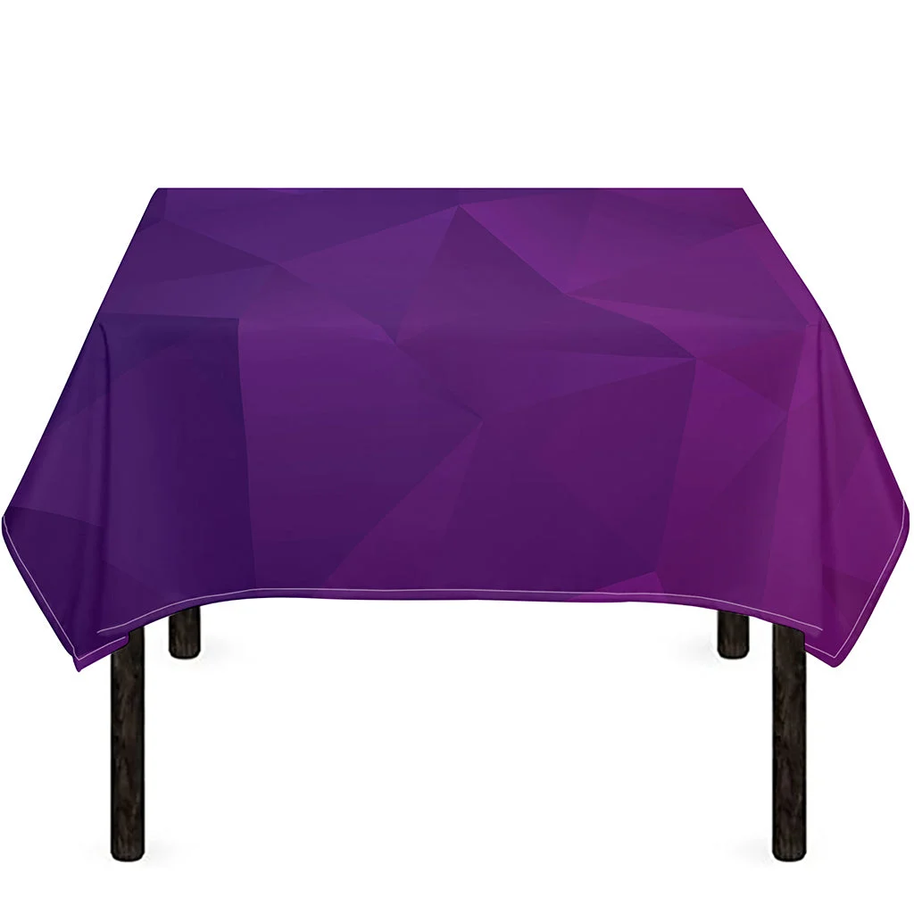 Violet Polygonal Geometric Print Tablecloth Kitchen Home Decor Violet Polygonal Geometric Print Tablecloth Kitchen Home Decor