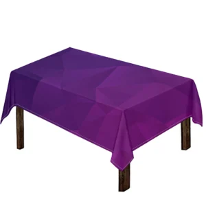 Violet Polygonal Geometric Print Tablecloth Kitchen Home Decor