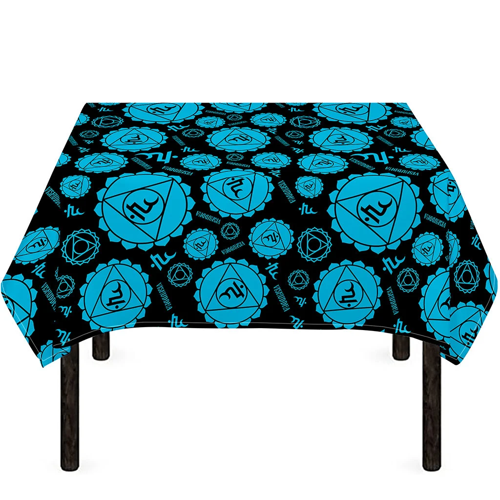 Vishuddha Chakra Pattern Print Tablecloth Kitchen Home Decor Vishuddha Chakra Pattern Print Tablecloth Kitchen Home Decor