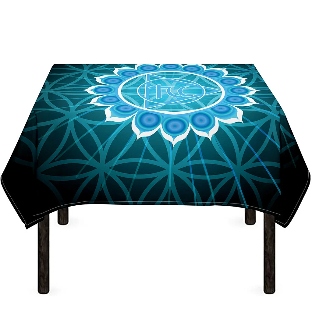 Vishuddha Chakra Spiritual Print Tablecloth Kitchen Home Decor Vishuddha Chakra Spiritual Print Tablecloth Kitchen Home Decor