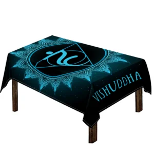 Vishuddha Chakra Symbol Print Tablecloth Kitchen Home Decor