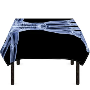 Vitruvian Man X-Ray Print Tablecloth Kitchen Home Decor