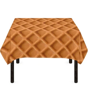 Waffle Pattern Print Tablecloth Kitchen Home Decor