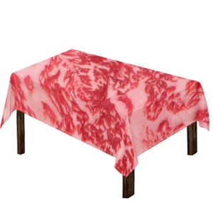 Wagyu Beef Meat Print Tablecloth Kitchen Home Decor