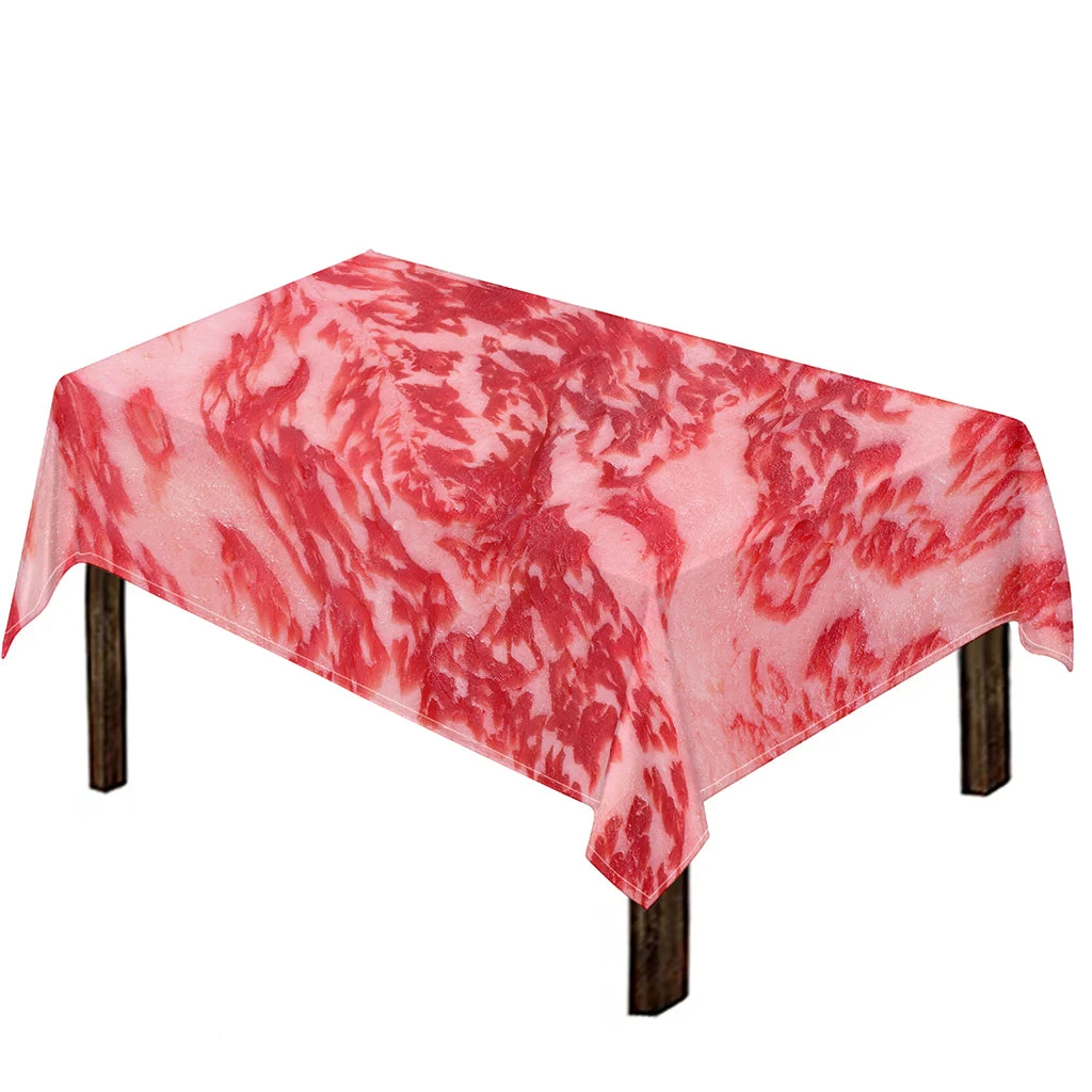 Wagyu Beef Meat Print Tablecloth Kitchen Home Decor Wagyu Beef Meat Print Tablecloth Kitchen Home Decor