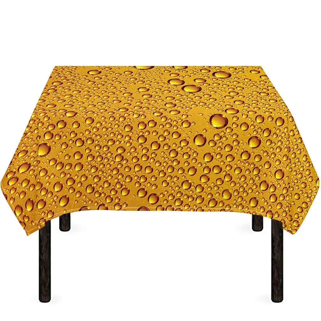 Water Drops On Beer Print Tablecloth Kitchen Home Decor Water Drops On Beer Print Tablecloth Kitchen Home Decor