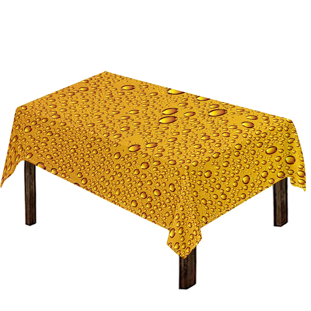 Water Drops On Beer Print Tablecloth Kitchen Home Decor Water Drops On Beer Print Tablecloth Kitchen Home Decor