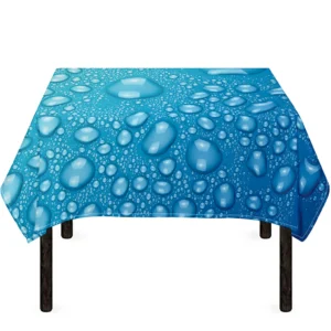 Water Drops Print Tablecloth Kitchen Home Decor