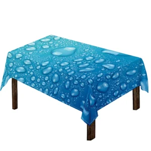 Water Drops Print Tablecloth Kitchen Home Decor