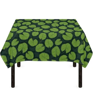 Water Lily Pads Pattern Print Tablecloth Kitchen Home Decor