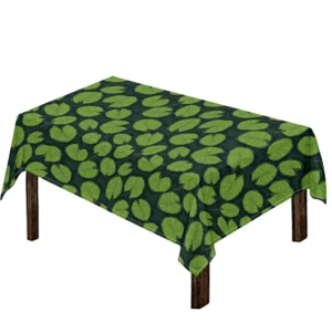 Water Lily Pads Pattern Print Tablecloth Kitchen Home Decor