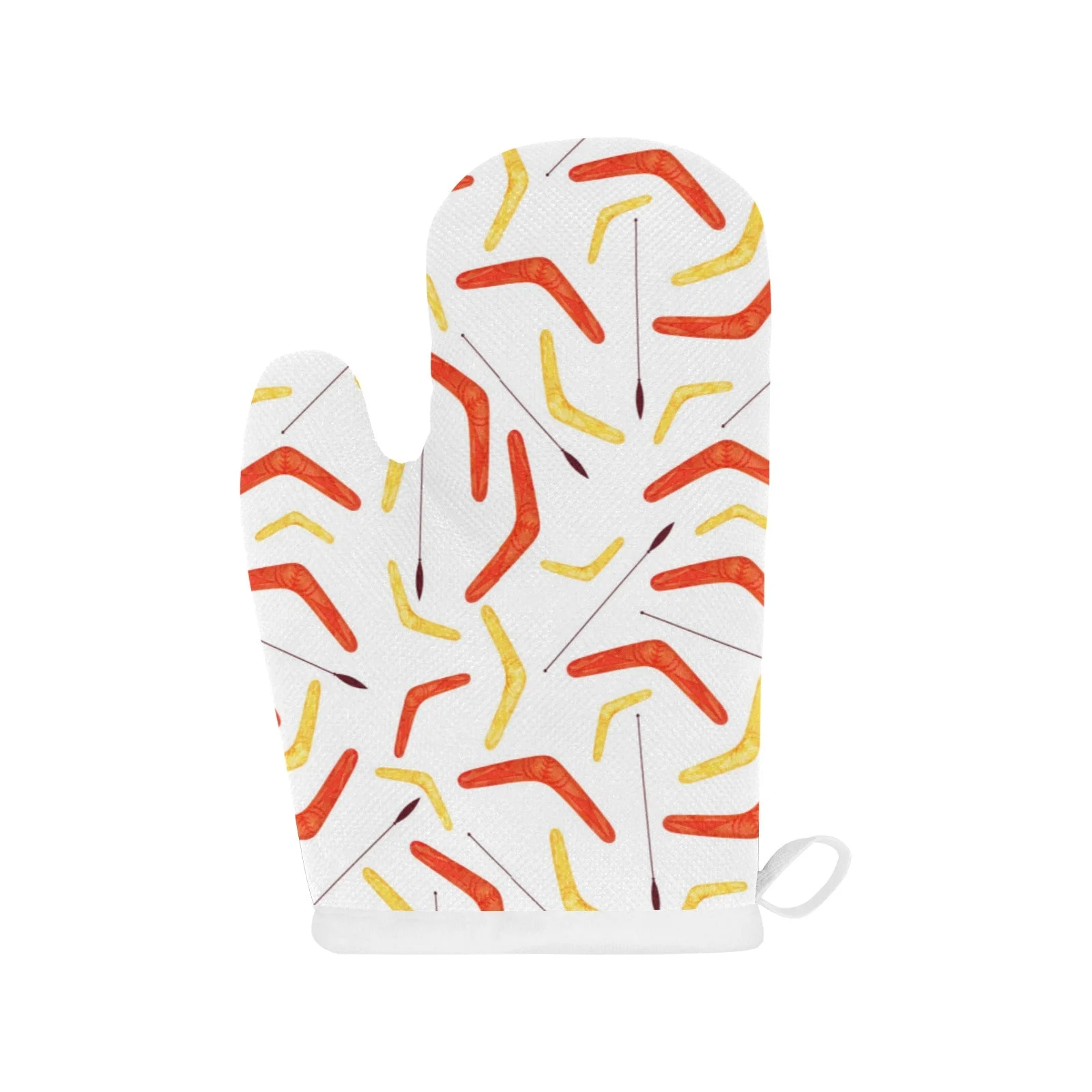 Watercolor Boomerang Australian Aboriginal Ornament Heat Resistant Oven Mitts Pot Holders Set Watercolor Boomerang Australian Aboriginal Ornament Heat Resistant Oven Mitts Pot Holders Set