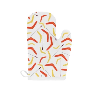 Watercolor Boomerang Australian Aboriginal Ornament Heat Resistant Oven Mitts Pot Holders Set