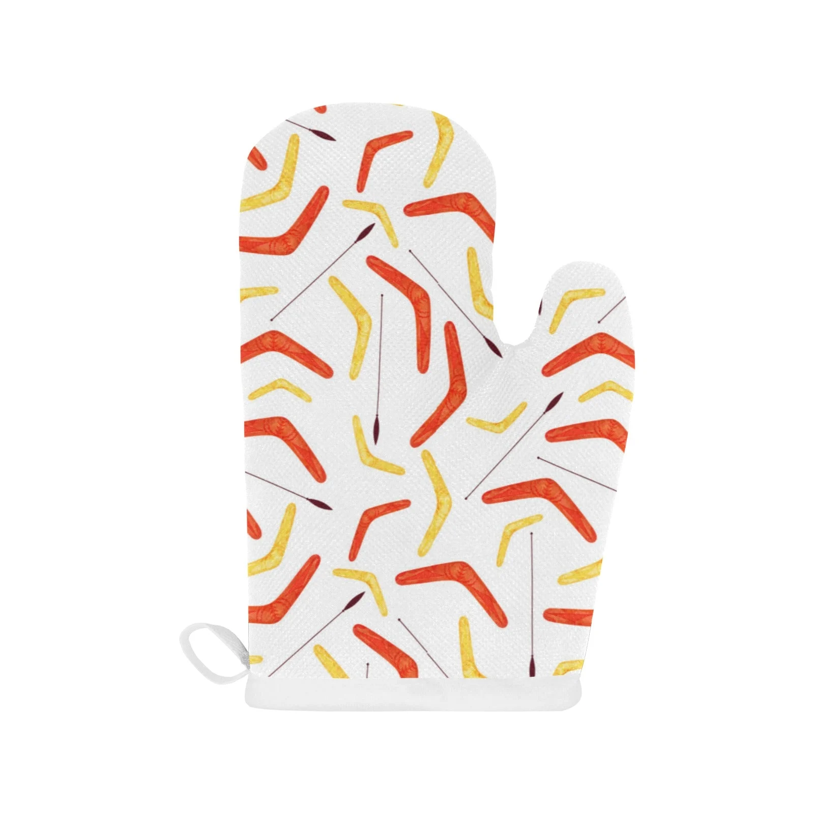 Watercolor Boomerang Australian Aboriginal Ornament Heat Resistant Oven Mitts Pot Holders Set Watercolor Boomerang Australian Aboriginal Ornament Heat Resistant Oven Mitts Pot Holders Set