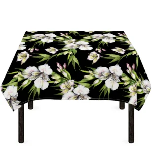 Watercolor Alstroemeria Pattern Print Tablecloth Kitchen Home Decor