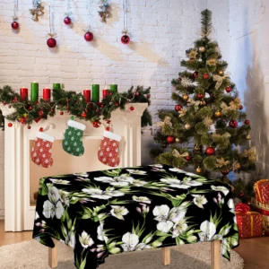 Watercolor Alstroemeria Pattern Print Tablecloth Kitchen Home Decor