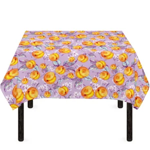 Watercolor Apricot Fruit Pattern Print Tablecloth Kitchen Home Decor