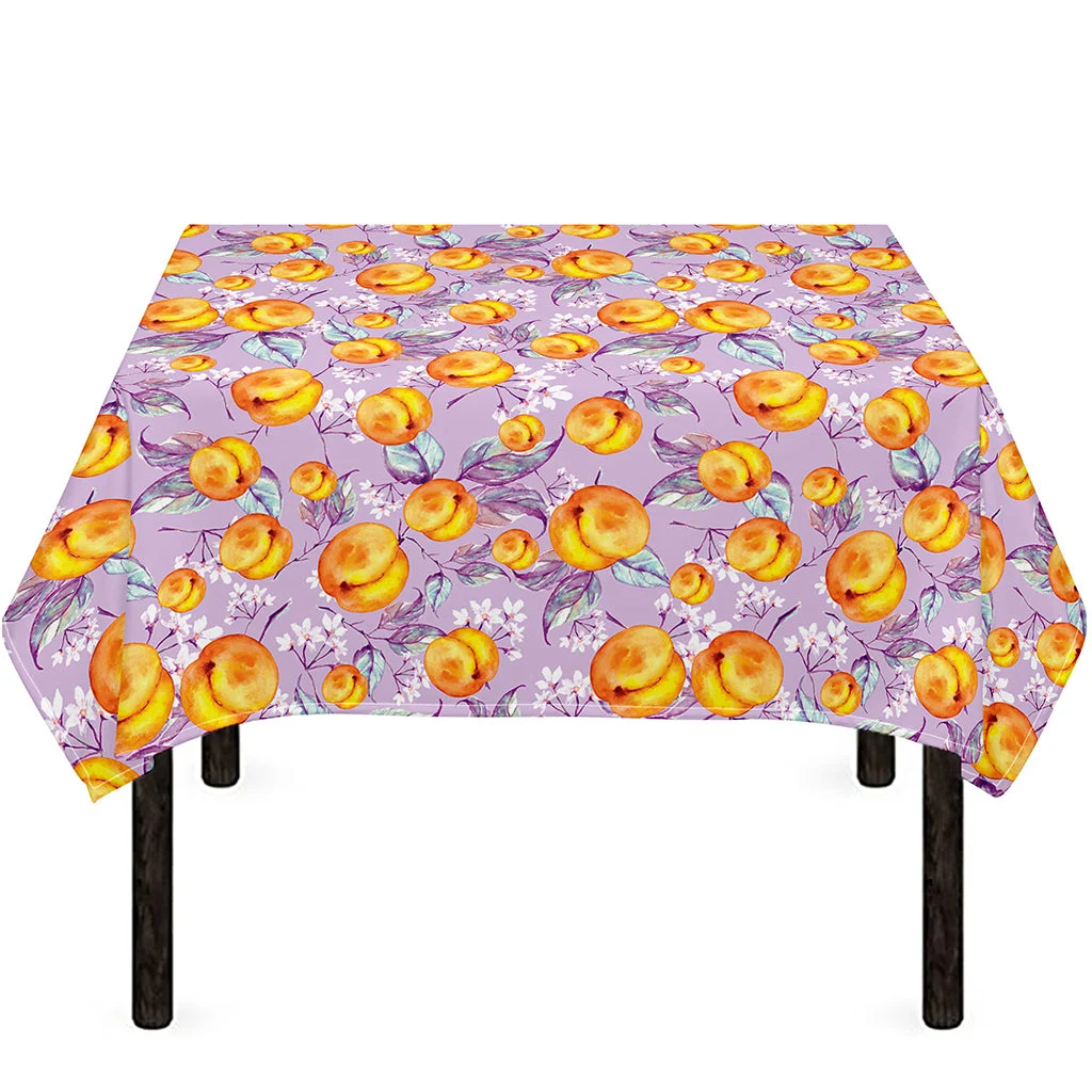 Watercolor Apricot Fruit Pattern Print Tablecloth Kitchen Home Decor Watercolor Apricot Fruit Pattern Print Tablecloth Kitchen Home Decor