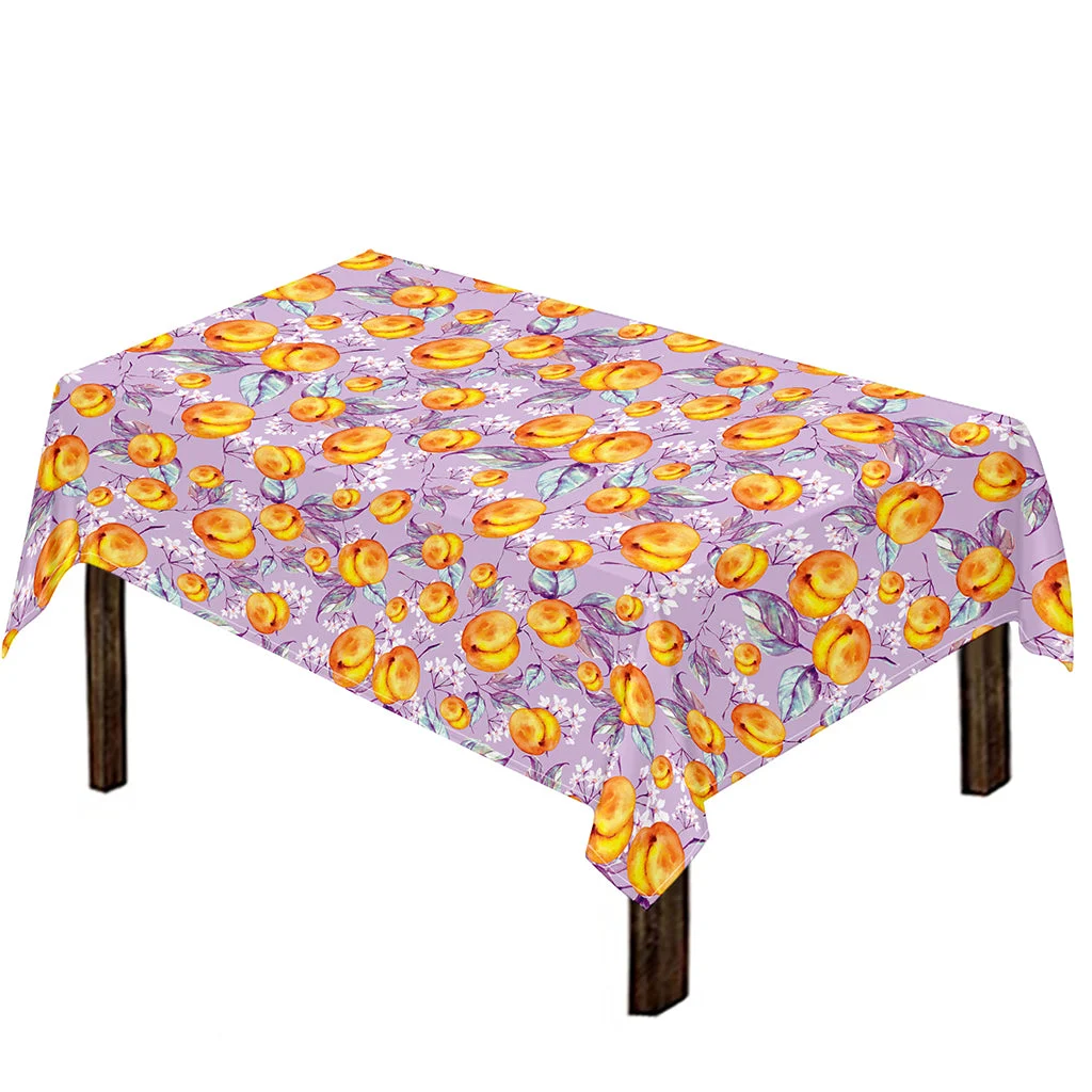 Watercolor Apricot Fruit Pattern Print Tablecloth Kitchen Home Decor Watercolor Apricot Fruit Pattern Print Tablecloth Kitchen Home Decor