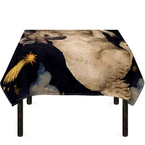 Watercolor Aries Zodiac Sign Print Tablecloth Kitchen Home Decor