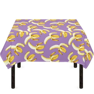 Watercolor Banana Pattern Print Tablecloth Kitchen Home Decor