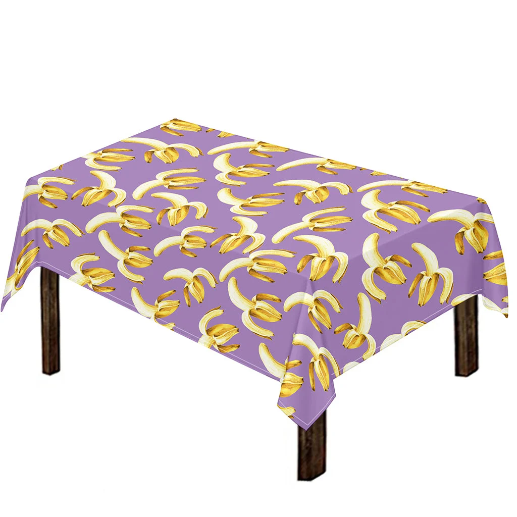 Watercolor Banana Pattern Print Tablecloth Kitchen Home Decor Watercolor Banana Pattern Print Tablecloth Kitchen Home Decor