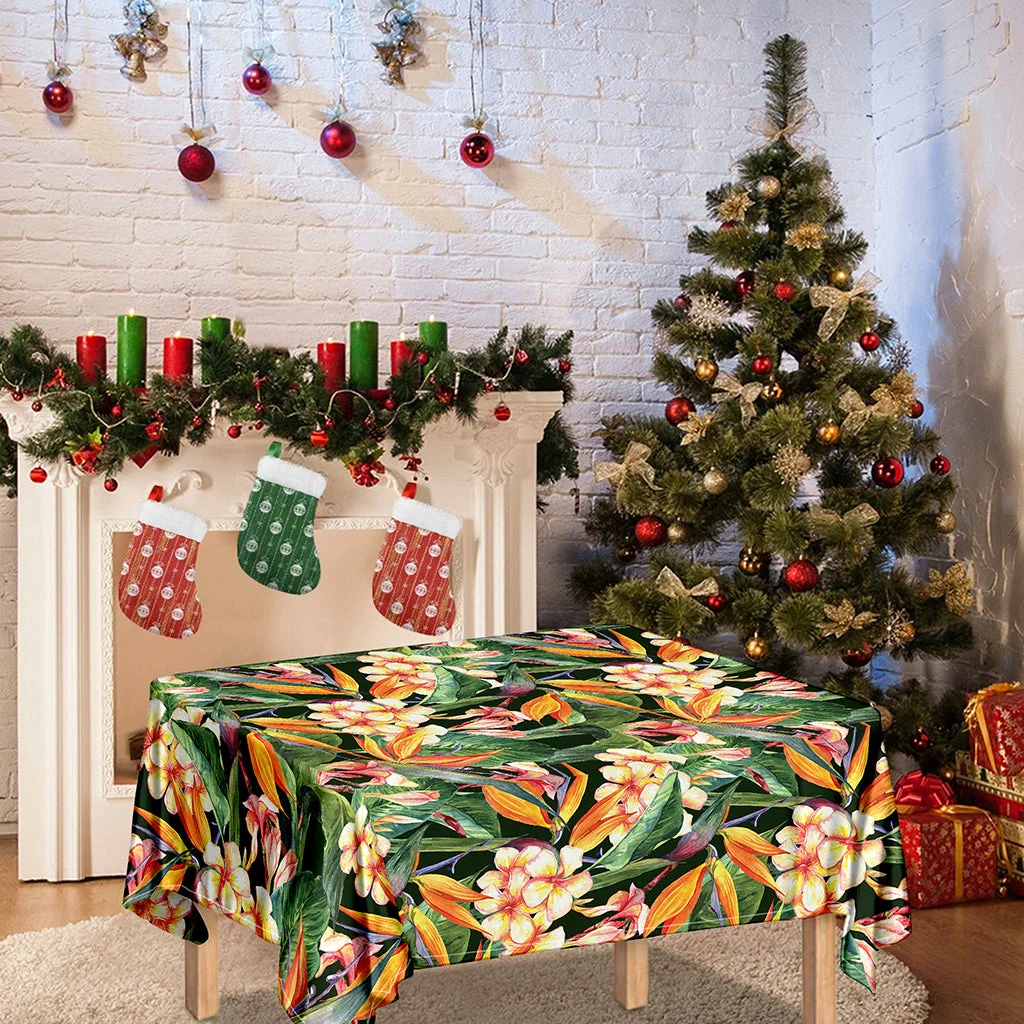 Watercolor Bird Of Paradise Print Tablecloth Kitchen Home Decor Watercolor Bird Of Paradise Print Tablecloth Kitchen Home Decor