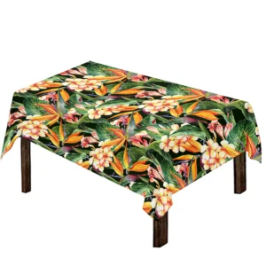 Watercolor Bird Of Paradise Print Tablecloth Kitchen Home Decor