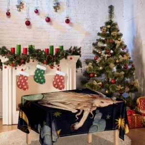 Watercolor Capricorn Zodiac Sign Print Tablecloth Kitchen Home Decor