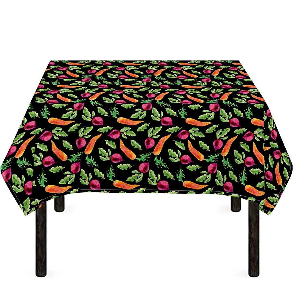 Watercolor Carrot And Radish Print Tablecloth Kitchen Home Decor Watercolor Carrot And Radish Print Tablecloth Kitchen Home Decor