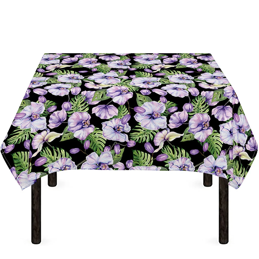 Watercolor Cattleya Pattern Print Tablecloth Kitchen Home Decor Watercolor Cattleya Pattern Print Tablecloth Kitchen Home Decor