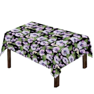 Watercolor Cattleya Pattern Print Tablecloth Kitchen Home Decor
