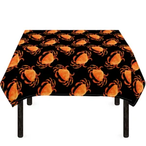 Watercolor Crab Pattern Print Tablecloth Kitchen Home Decor