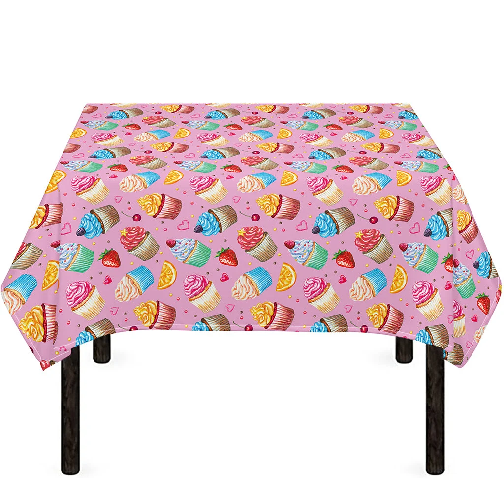 Watercolor Cupcake Pattern Print Tablecloth Kitchen Home Decor Watercolor Cupcake Pattern Print Tablecloth Kitchen Home Decor
