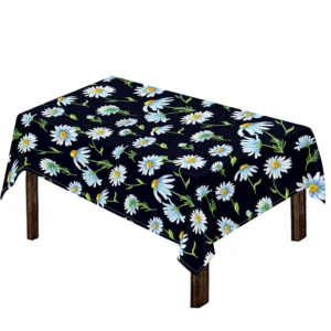Watercolor Daisy Floral Pattern Print Tablecloth Kitchen Home Decor