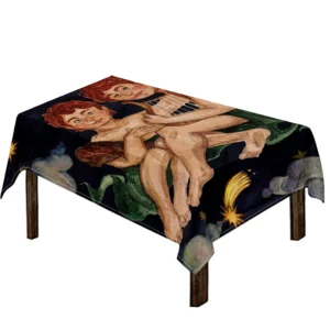 Watercolor Gemini Zodiac Sign Print Tablecloth Kitchen Home Decor