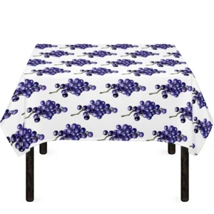 Watercolor Grape Pattern Print Tablecloth Kitchen Home Decor