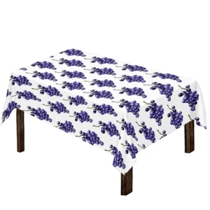Watercolor Grape Pattern Print Tablecloth Kitchen Home Decor