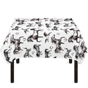 Watercolor Horse Pattern Print Tablecloth Kitchen Home Decor