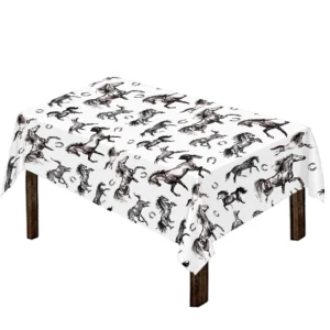 Watercolor Horse Pattern Print Tablecloth Kitchen Home Decor