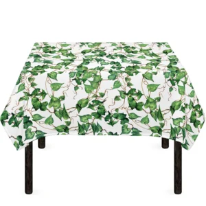 Watercolor Ivy Leaf Pattern Print Tablecloth Kitchen Home Decor